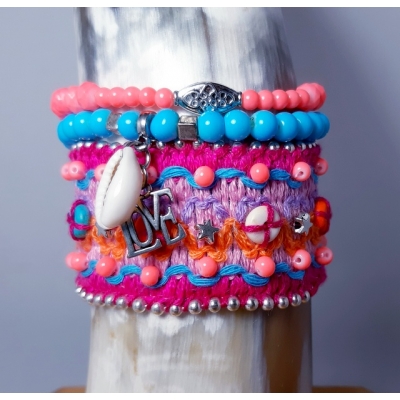 hippie armband fel cyclaam hippie armband fel cyclaam